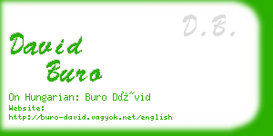 david buro business card